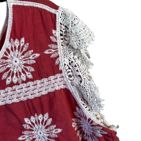 Cato boho lace and embroidery top size 22/24 - Picture 4 of 8